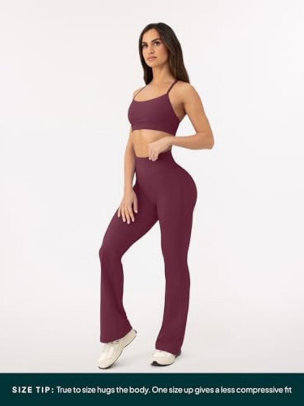 High Rise Flare Leggings for Women | Wide Leg Active Pants | FlexFlow Comfort - Picture 3 of 6